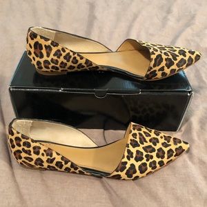 J. Crew Factory Zoe calf hair d'Orsay flats sz 12